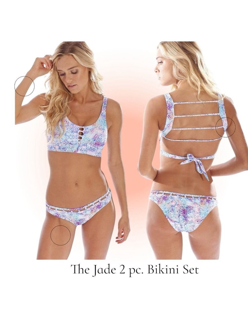 Peixoto Jade Leopard Sprinkles 2 Pc. Bikini Set S NWT